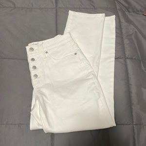 white/cream colored jeans straight leg fit universal thread